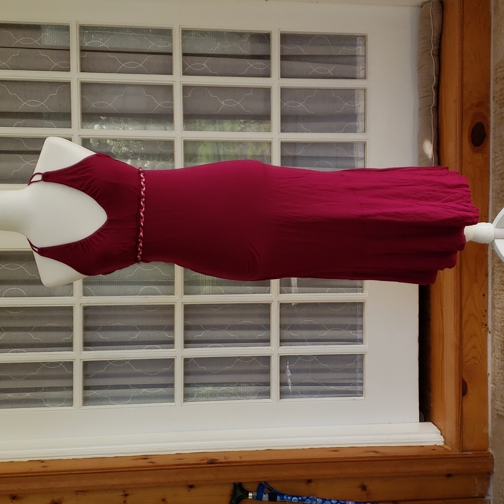 Magenta halter top dress